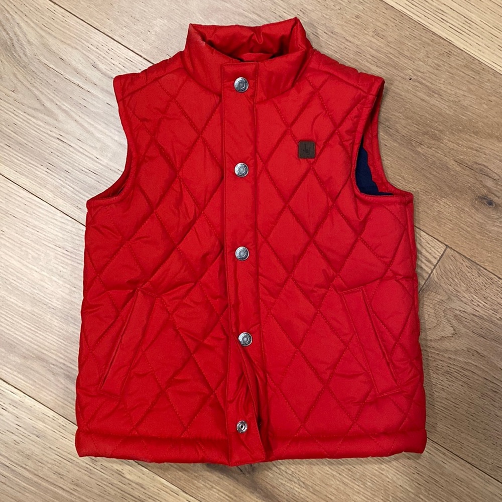 Janie and Jack red puffer vest